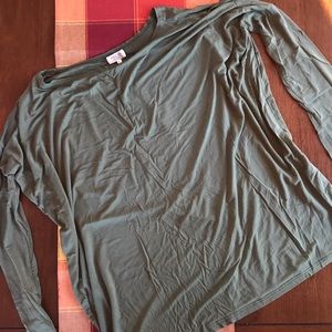 L Pico hunter green boxy top